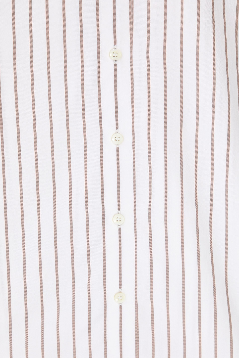 Brunello Cucinelli Gestreiftes Hemd Aus Baumwoll-twill Mit Zierperlen