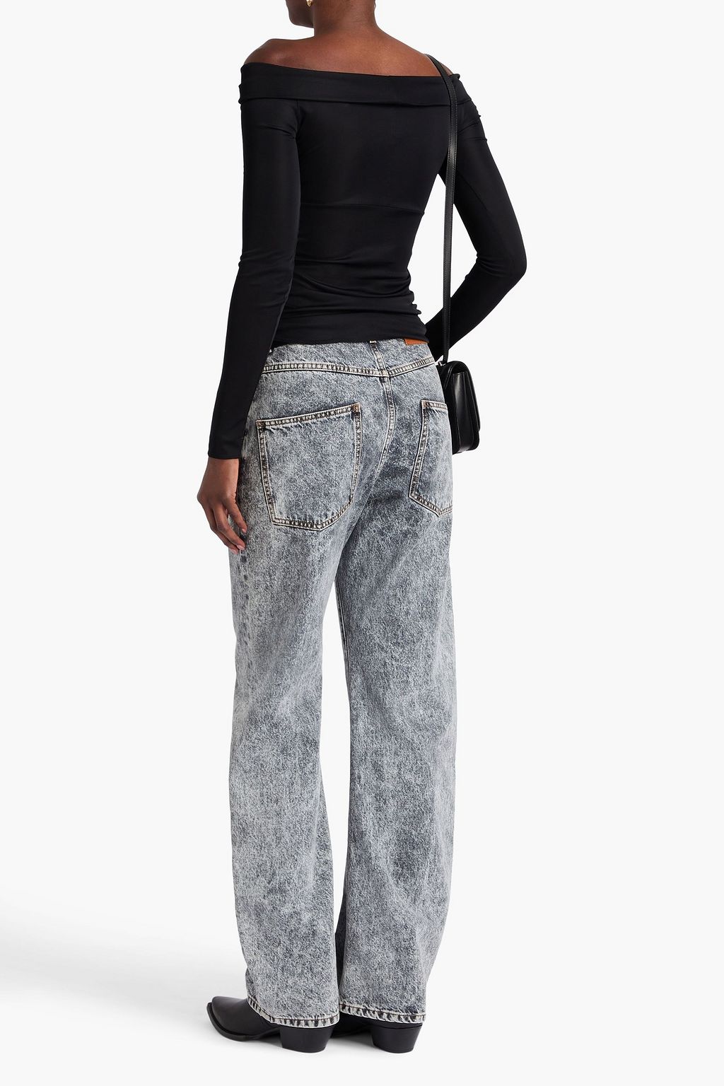 ISABEL MARANT Jiler off-the-shoulder twisted satin-jersey top