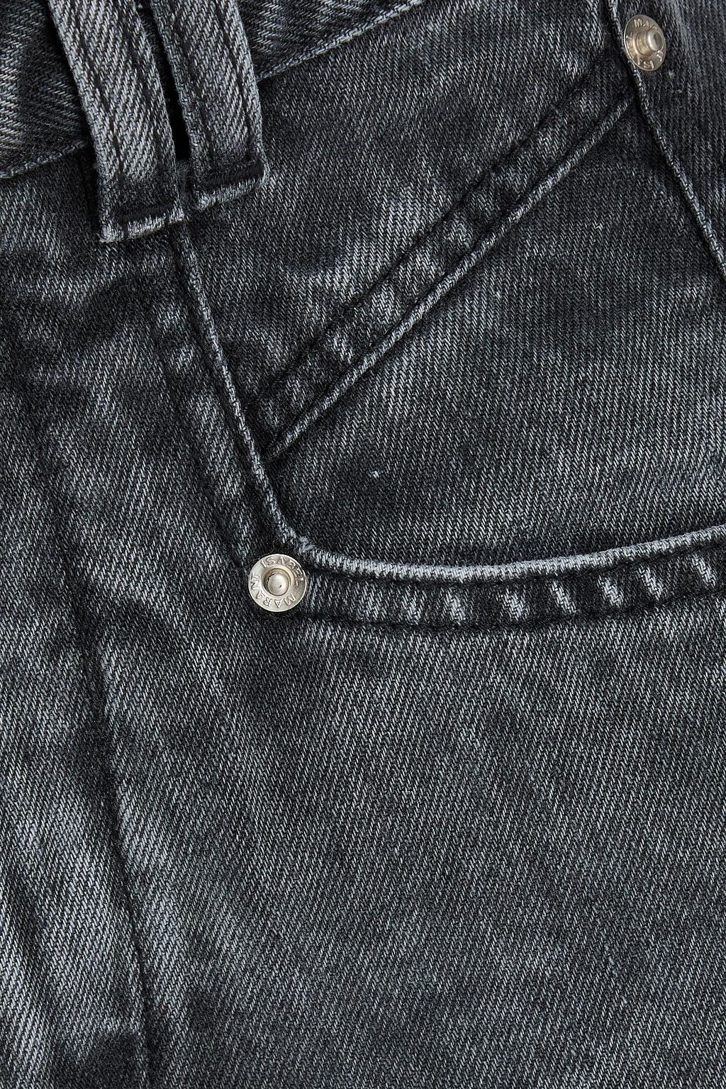 ISABEL MARANT クロップド ハイライズ ストレートレッグジーンズ