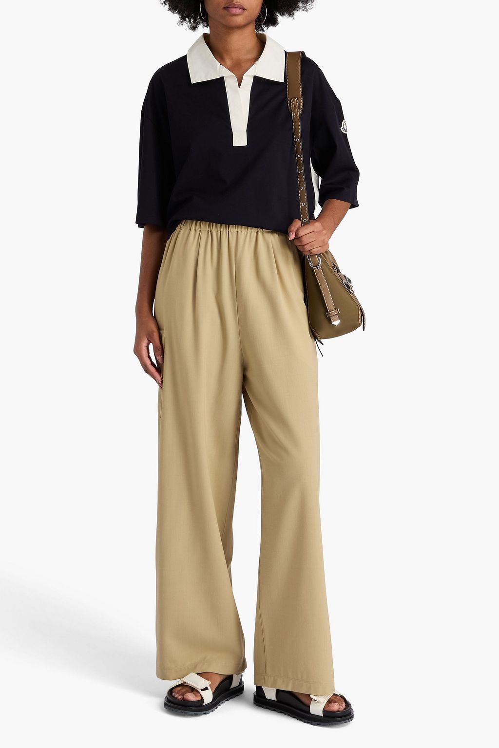 MONCLER Woven wide-leg pants