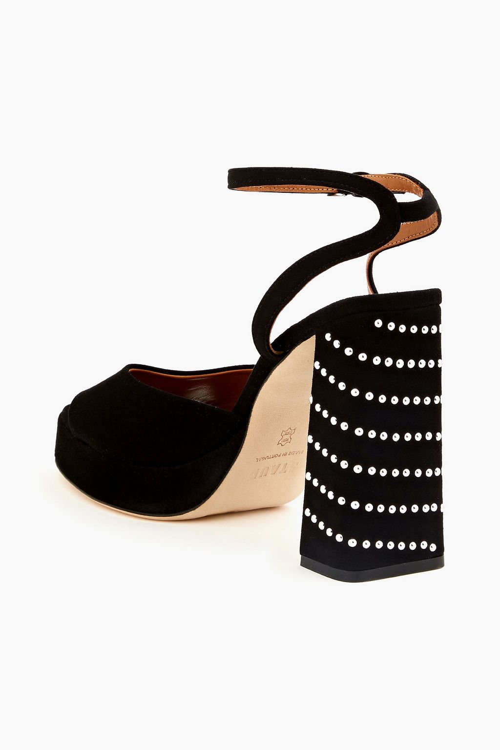STAUD Solange studded suede sandals
