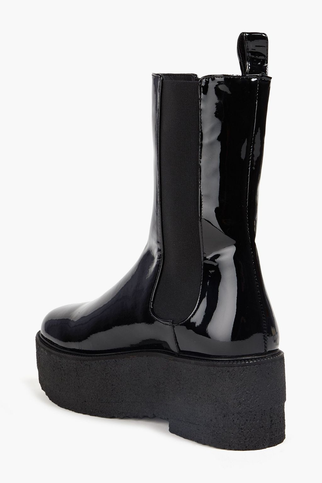 STAUD Chelsea-Boots „Palamino“ aus Lackleder mit Plateau