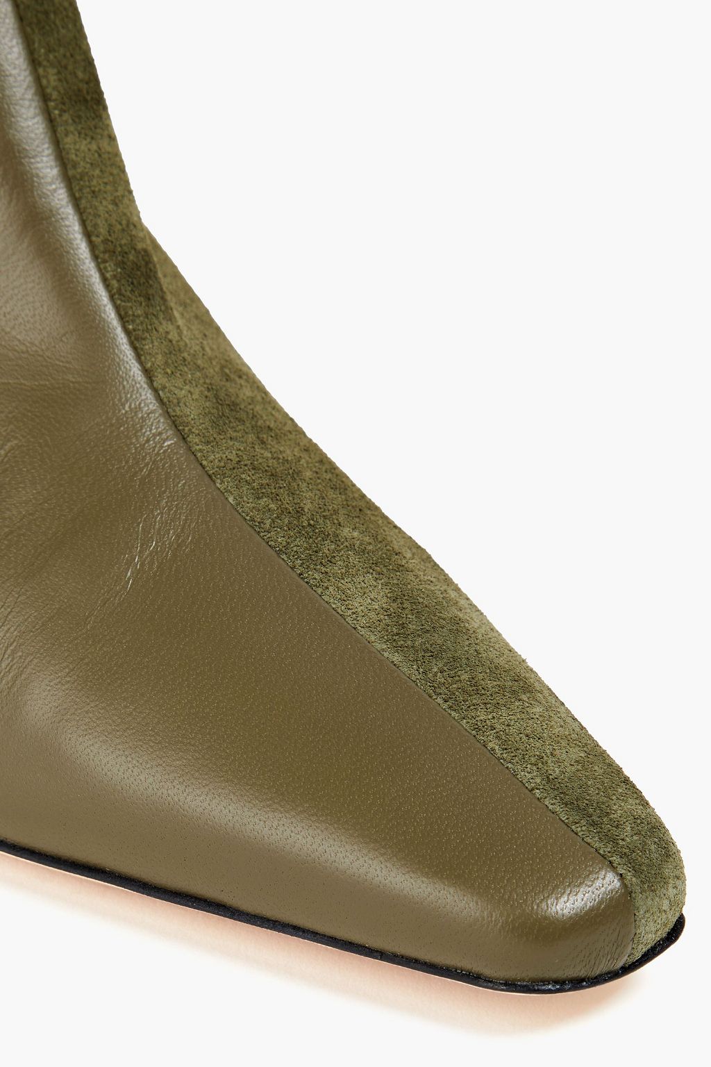 STAUD Wally suede and leather ankle boots