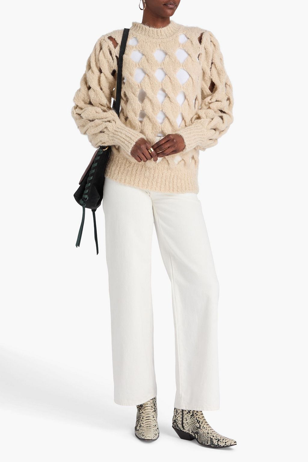 ISABEL MARANT Pullover „Eggie“ aus einer Mohairmischung in Lochstrick