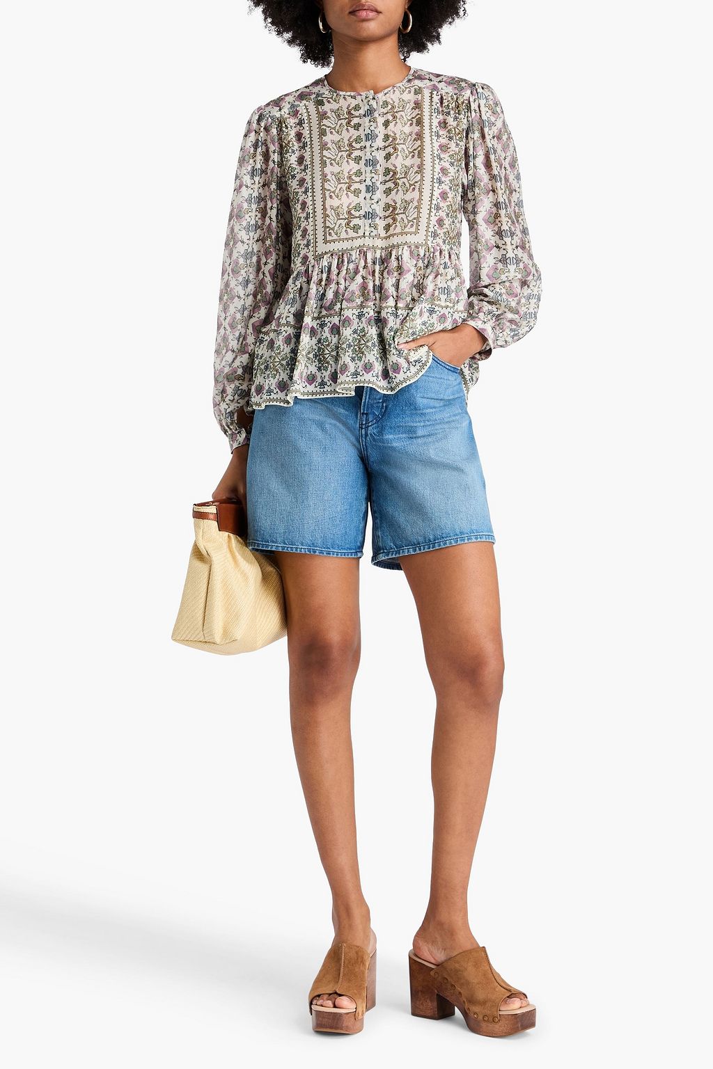 ISABEL MARANT シルクジョーゼット トップス フローラルプリント