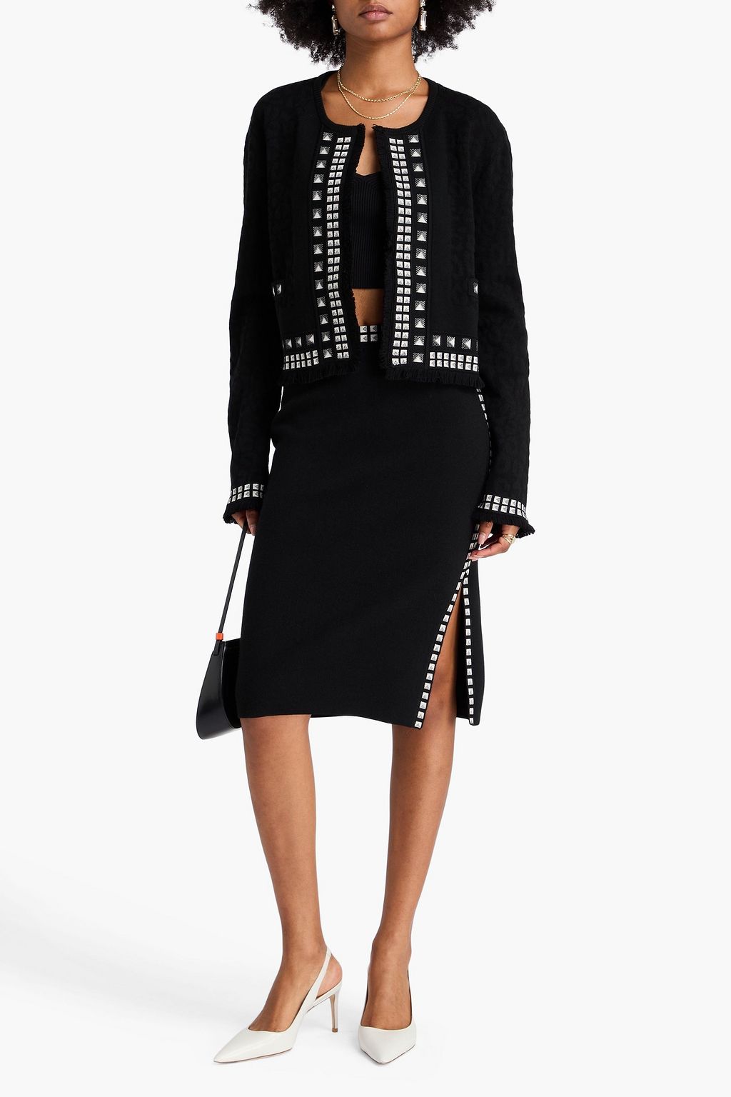 DIANE VON FURSTENBERG Brogan jacquard-knit cardigan