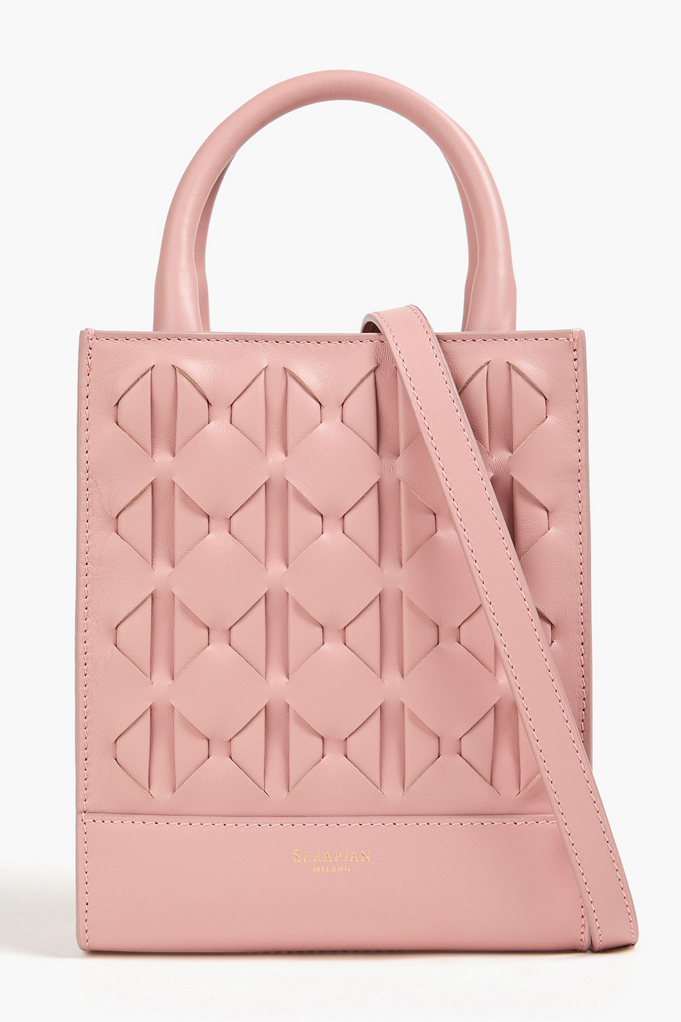 Serapian 1928 Mosaico Mini Woven Leather Tote
