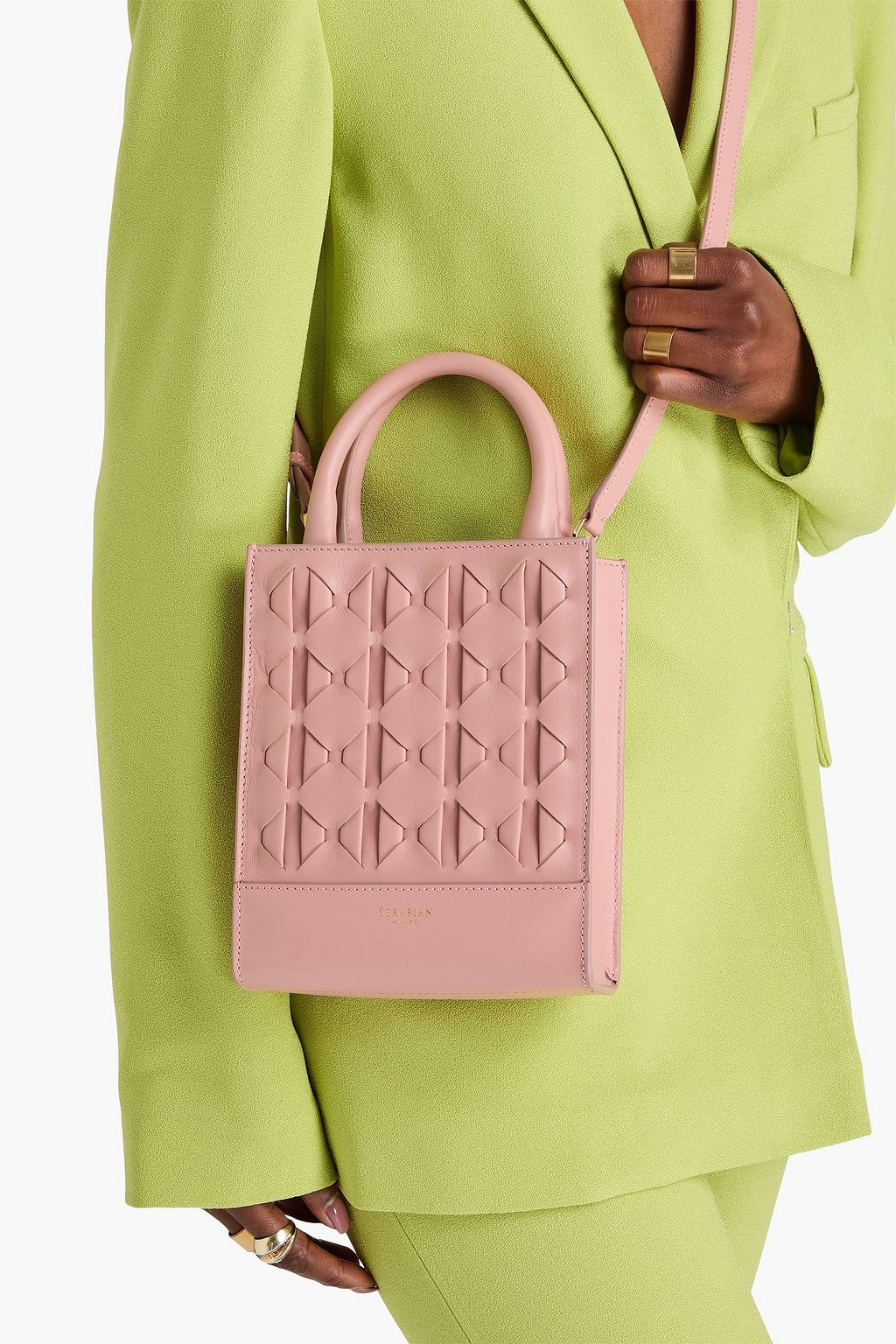 SERAPIAN 1928 Mosaico mini woven leather tote