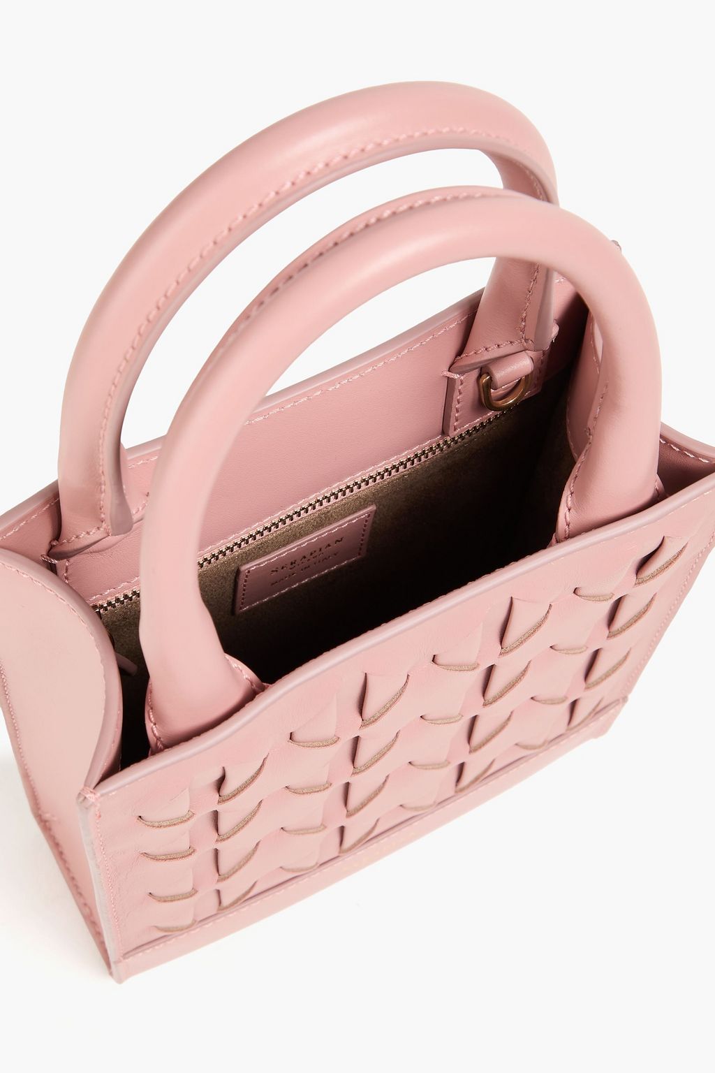 SERAPIAN 1928 Mosaico mini woven leather tote
