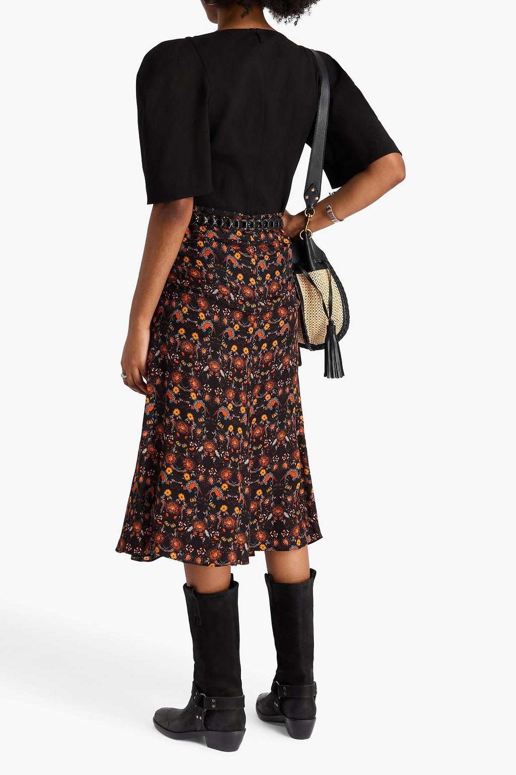 ISABEL MARANT Midirock „Prielle“ aus Jacquard mit floralem Print