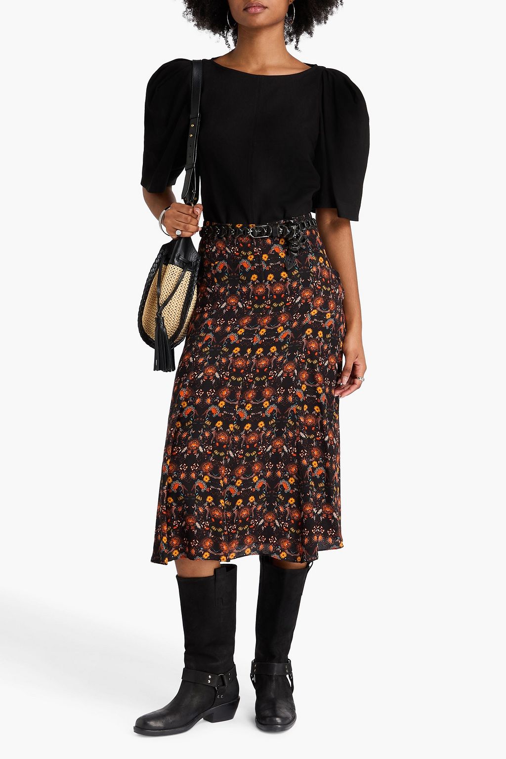 ISABEL MARANT Midirock „Prielle“ aus Jacquard mit floralem Print