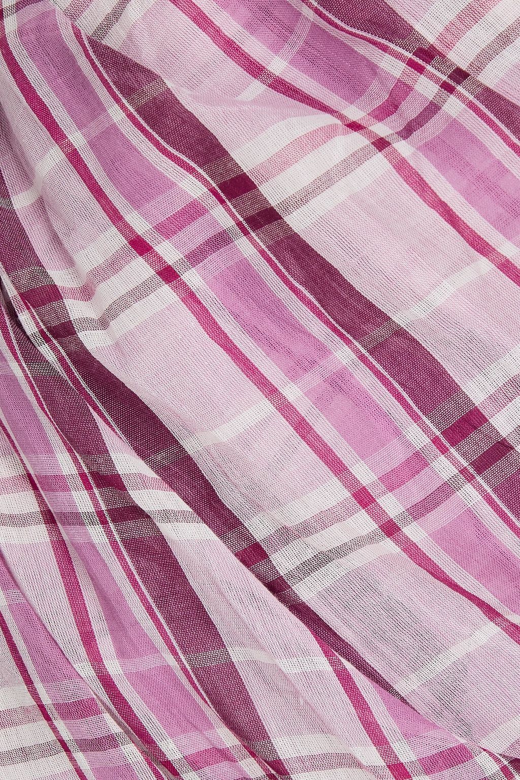 MARANT ÉTOILE コットンボイル ミニスカート ドレープ入り チェック