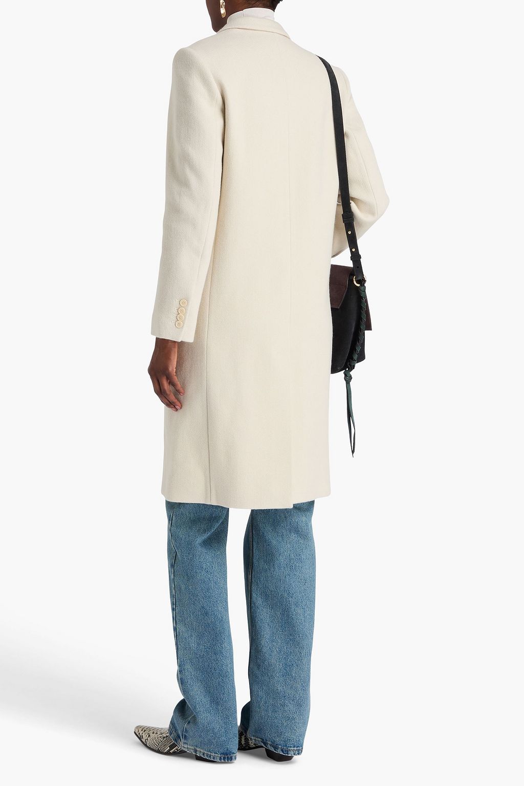 ISABEL MARANT 더블 브레스티드 울 코튼 혼방 트윌 코트