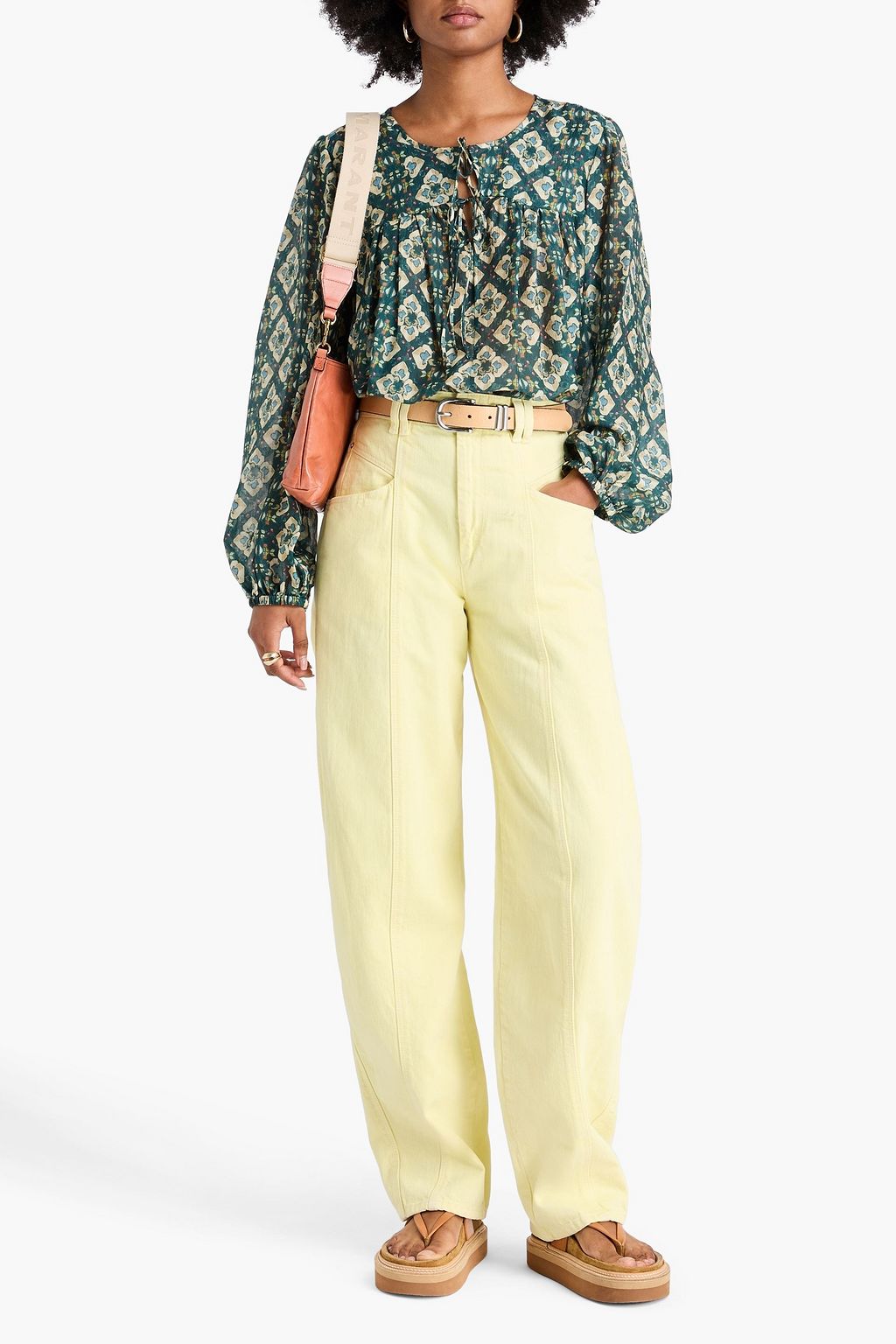 ISABEL MARANT Bedruckte Bluse „Ametissa“ aus Seidenkrepon