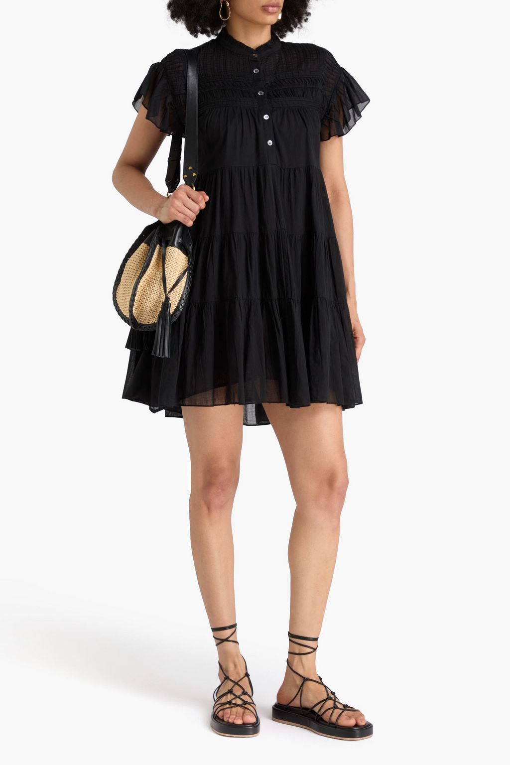 MARANT ÉTOILE Minikleid „Lanikaye“ aus Baumwoll-Voile