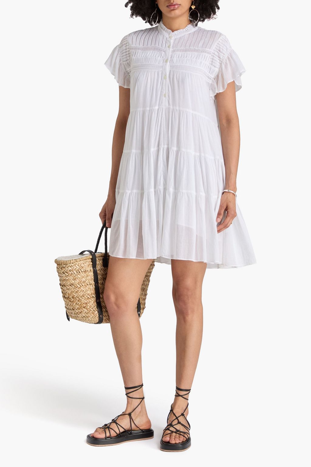 MARANT ÉTOILE Minikleid „Lanikaye“ aus Baumwoll-Voile