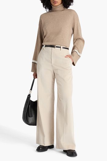 BRUNELLO CUCINELLI 코튼 코듀로이 와이드 레그 팬츠