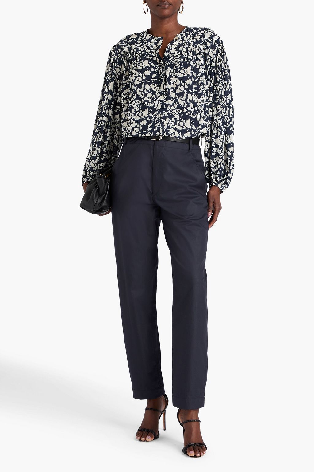 ISABEL MARANT Nestoe cotton-sateen tapered pants