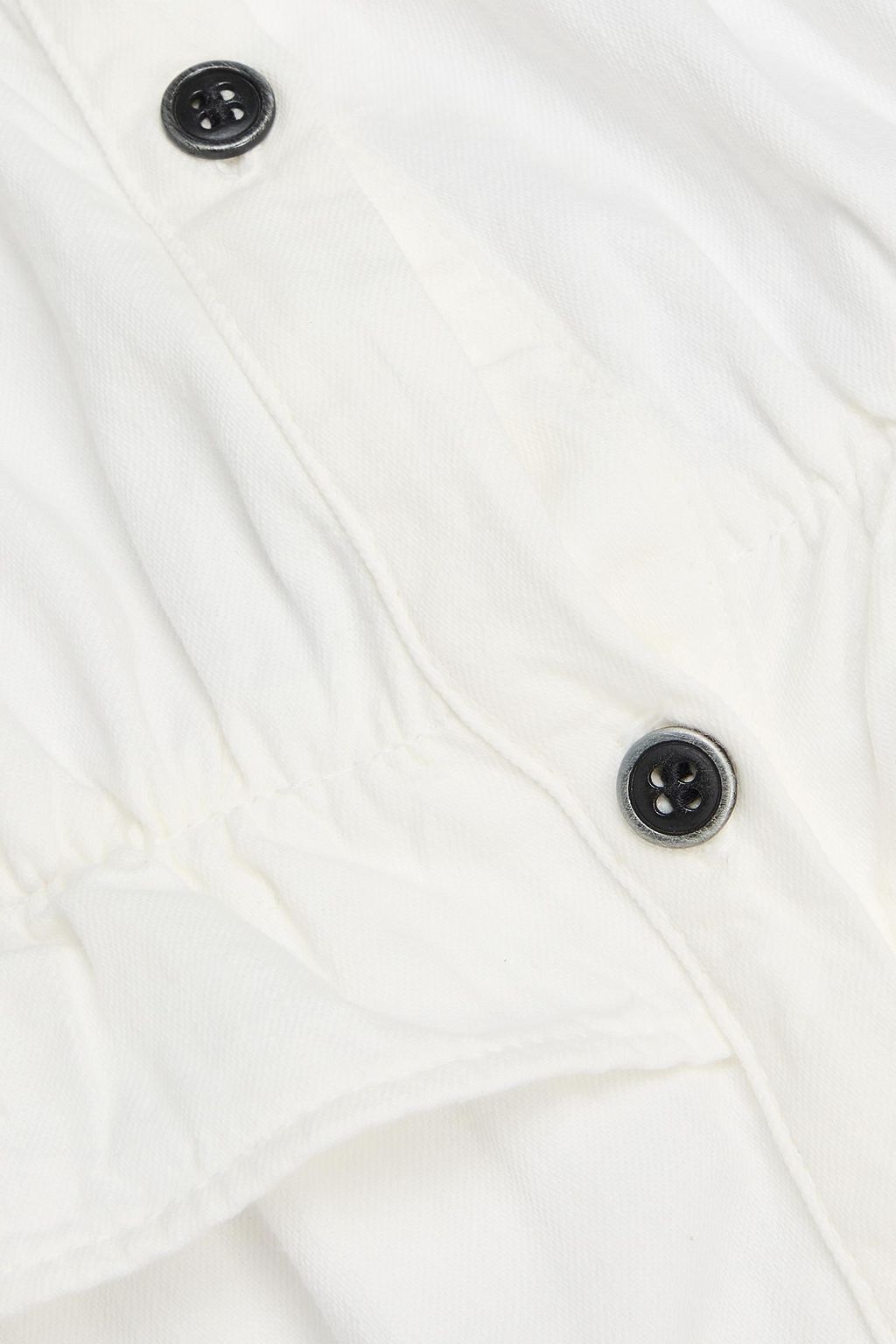 MARANT ÉTOILE デニムシャツ ラッフル付き ケミカルウォッシュ