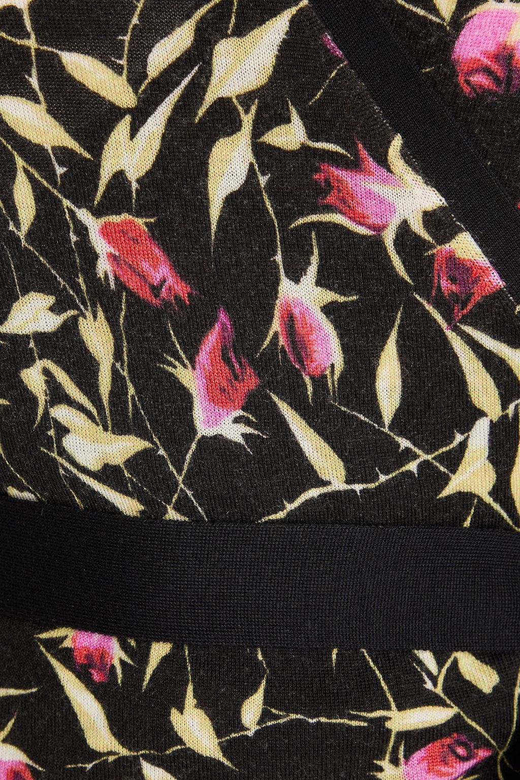 DIANE VON FURSTENBERG Floral-print wool cardigan
