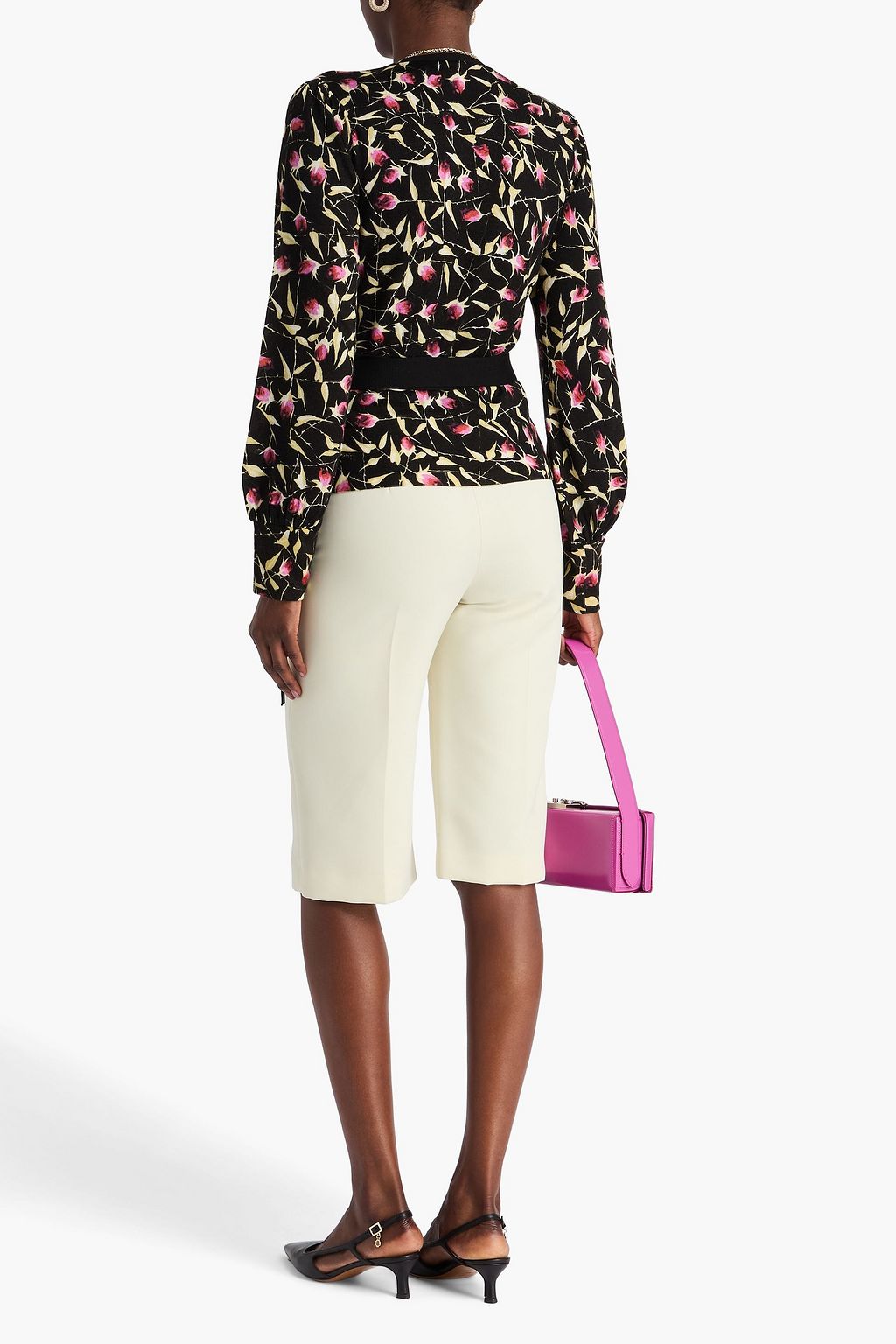 DIANE VON FURSTENBERG Floral-print wool cardigan