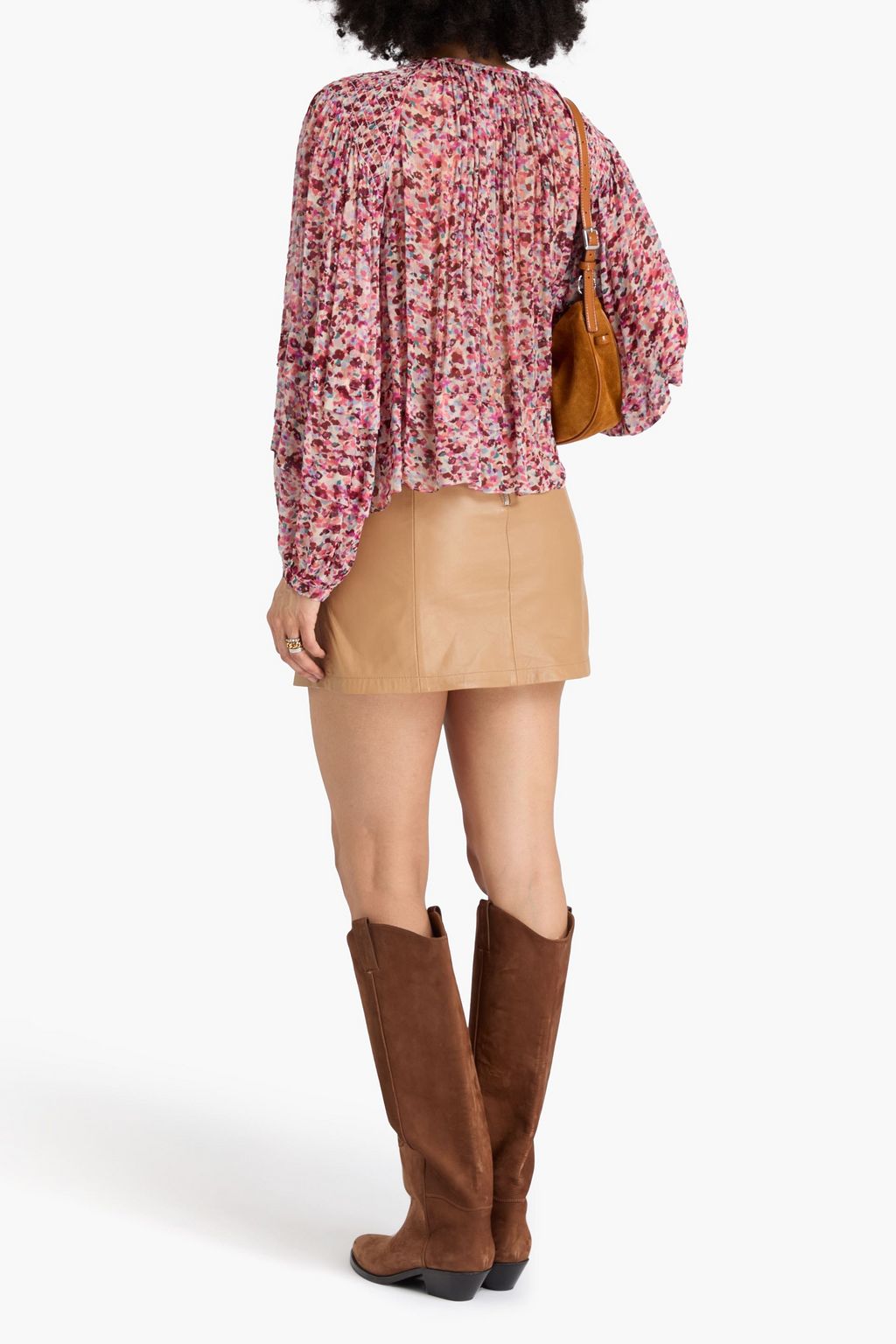 MARANT ÉTOILE Bedruckte Bluse „Felipa“ aus Krepon mit Cut-outs