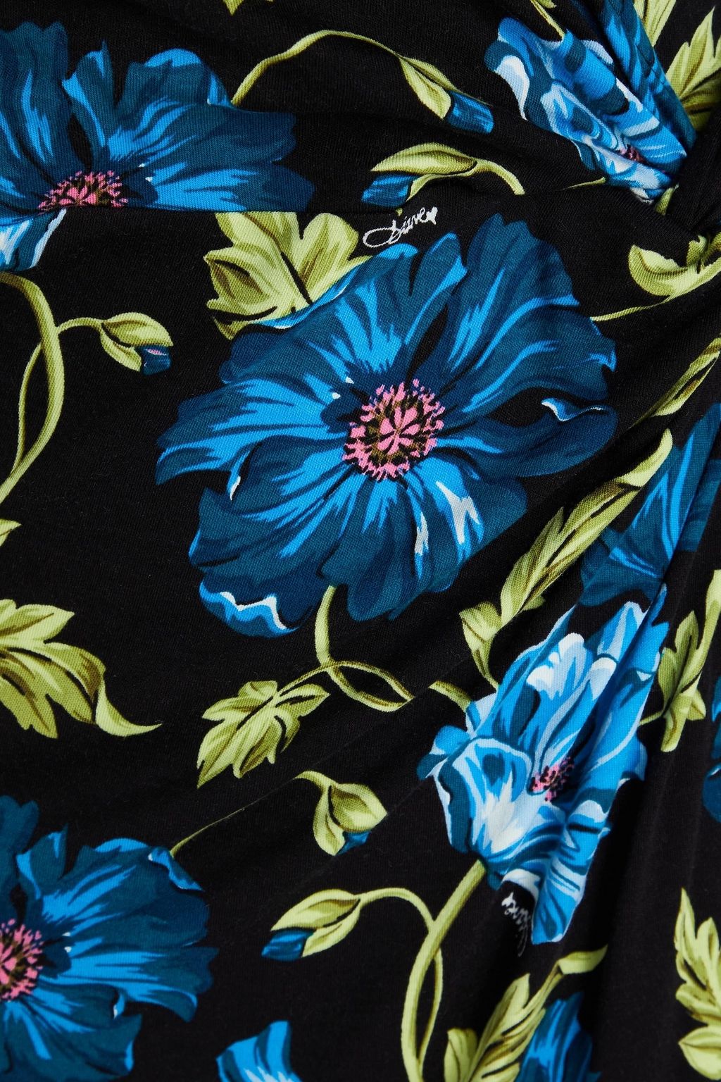 DIANE VON FURSTENBERG Borris Midikleid aus Jersey aus einer Lyocell-Wollmischung mit floralem Print und Twist-Detail
