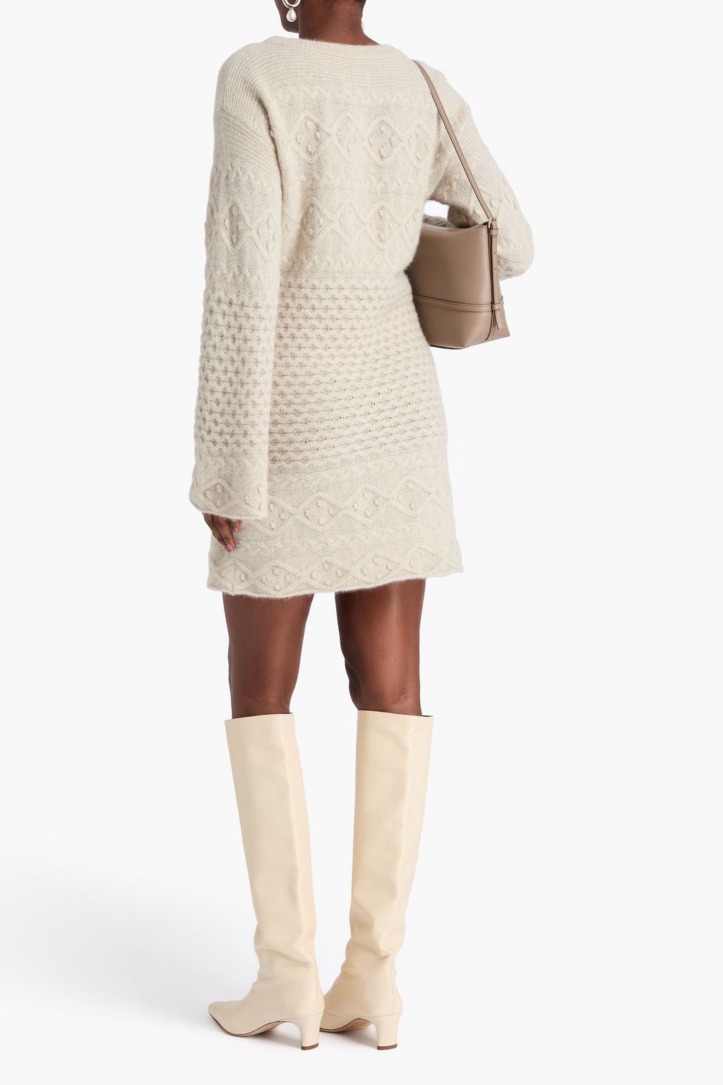 LOULOU STUDIO Pelagia cable-knit wool-blend mini dress