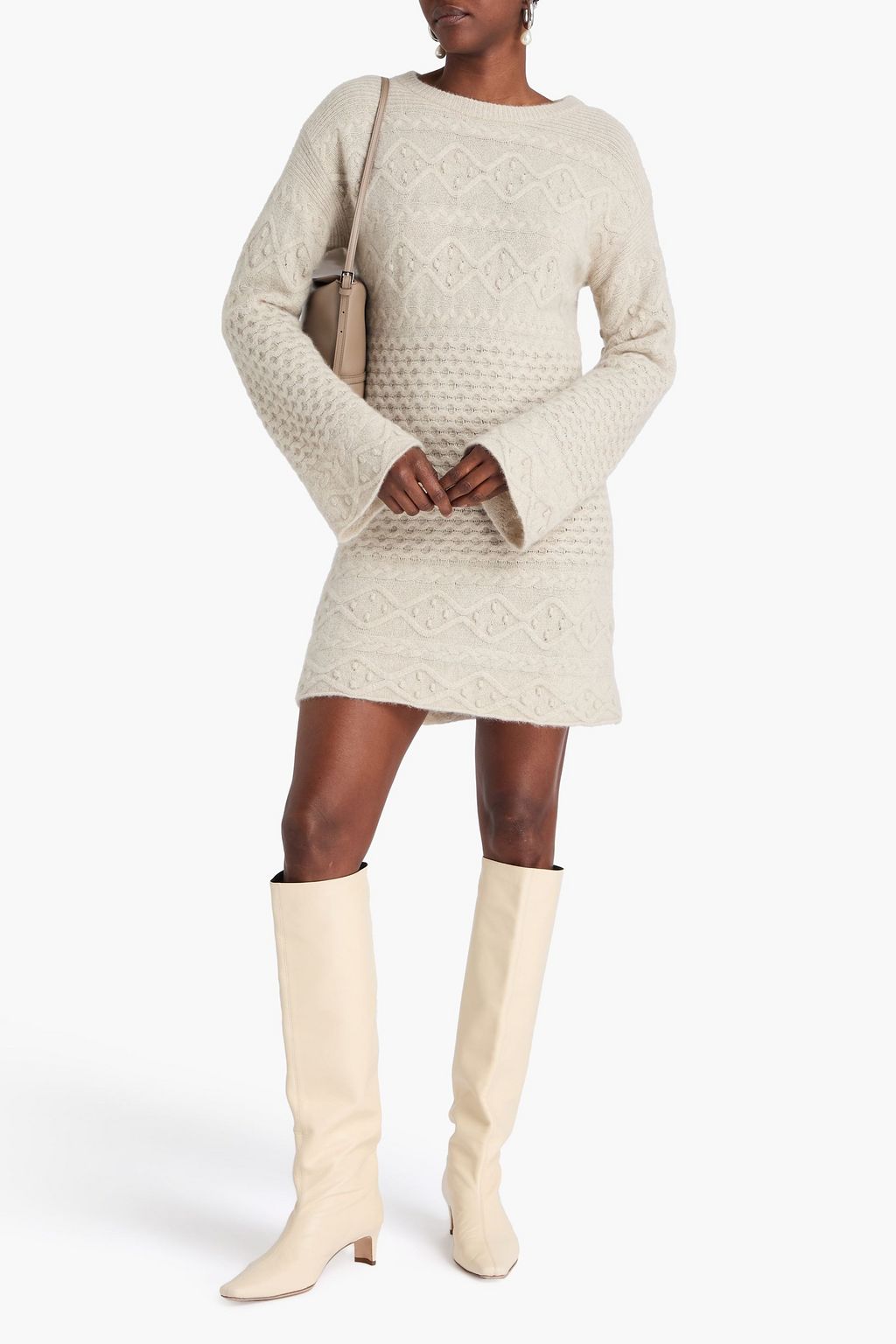 LOULOU STUDIO Pelagia cable-knit wool-blend mini dress