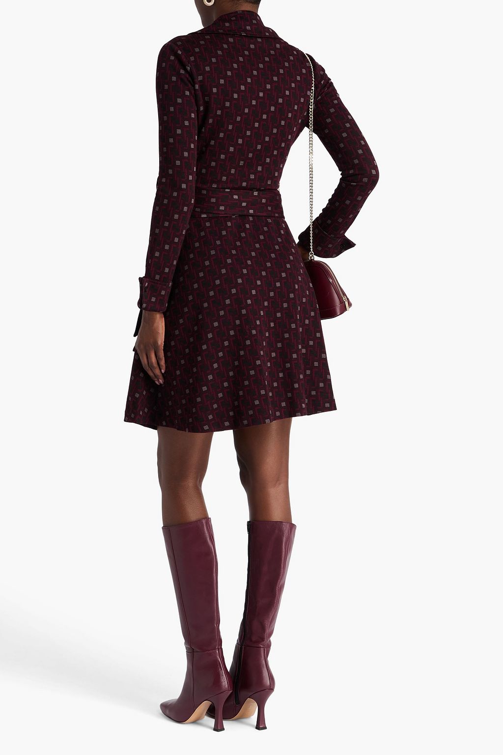 DIANE VON FURSTENBERG Sofia jacquard mini wrap dress