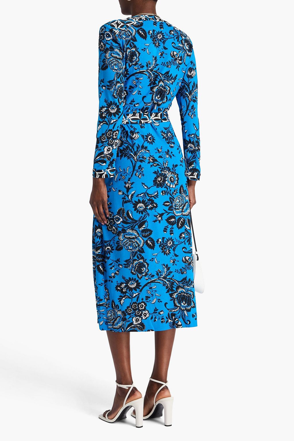 DIANE VON FURSTENBERG Midi-Wickelkleid „Danica“ aus Seiden-Jersey mit floralem Print