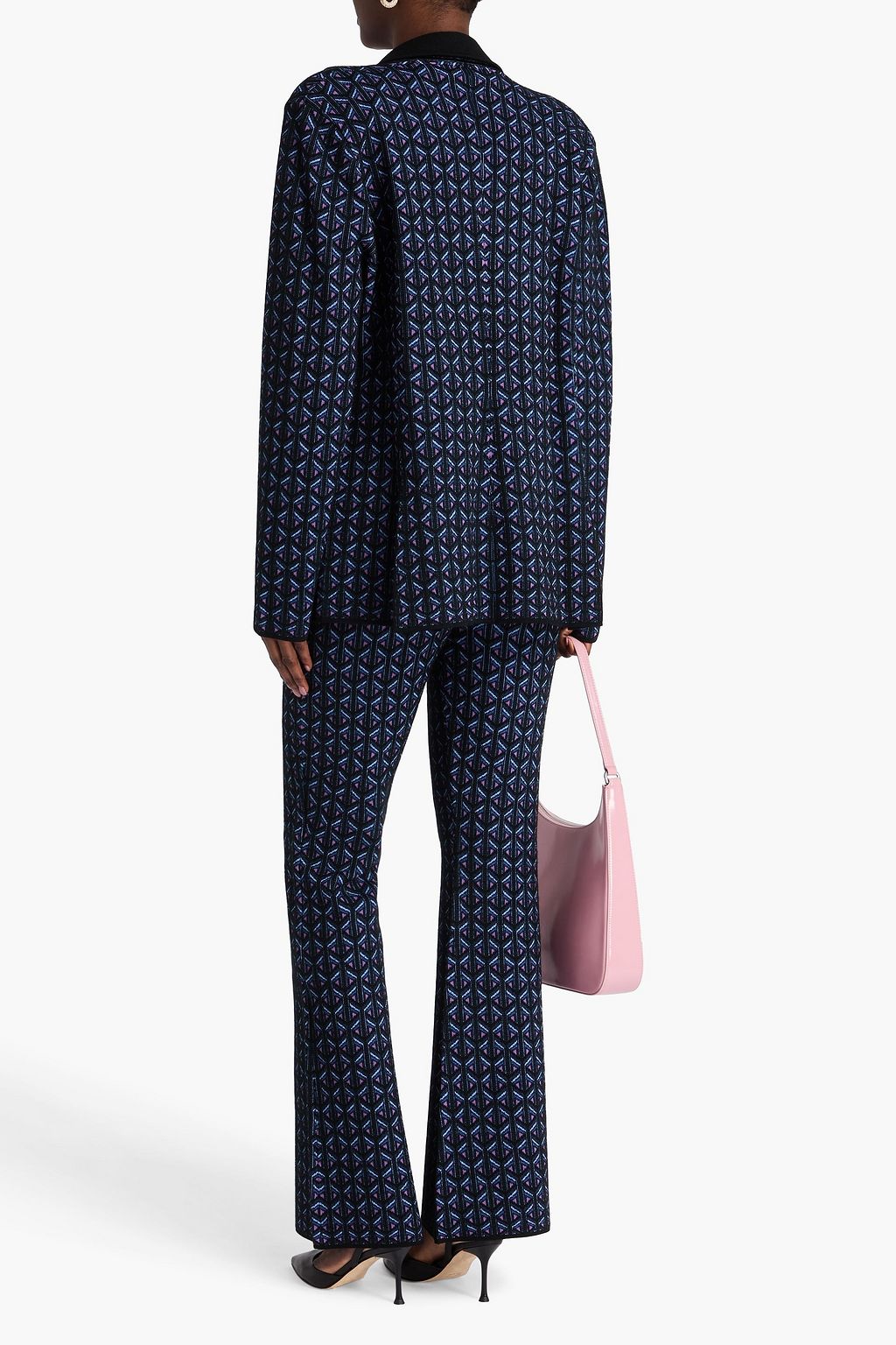 DIANE VON FURSTENBERG Trillian double-breasted jacquard-knit blazer