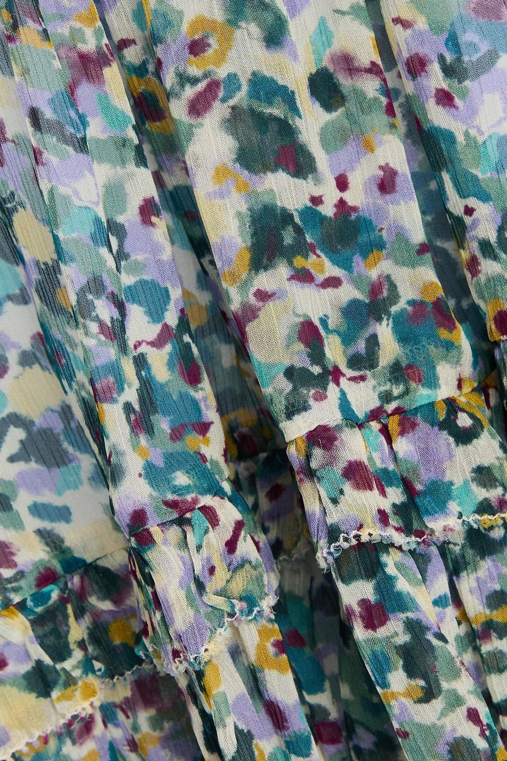 MARANT ÉTOILE シフォン トップス ラッフル付き プリント入り