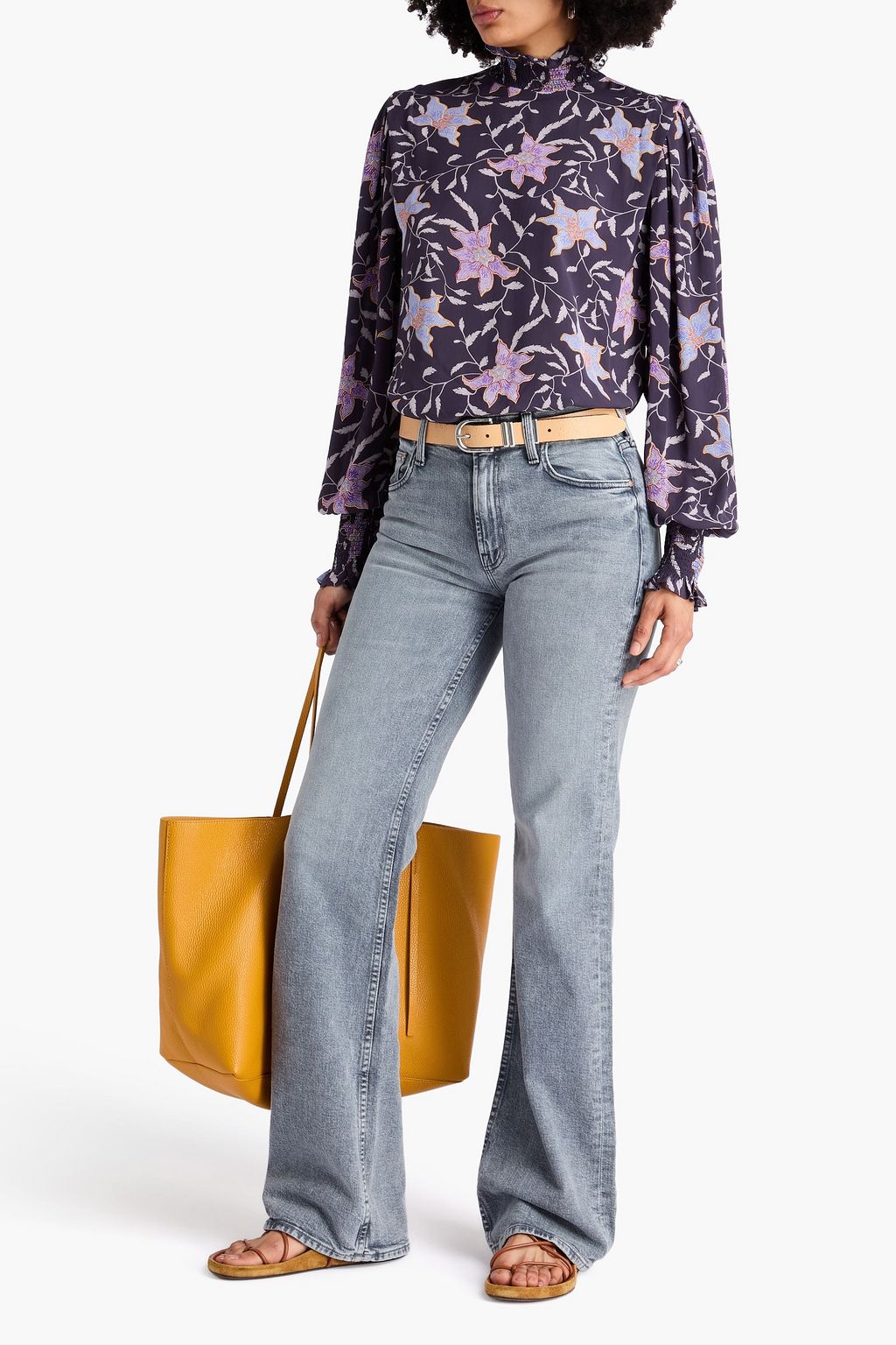 MARANT ÉTOILE クレープデシン ブラウス フローラルプリント