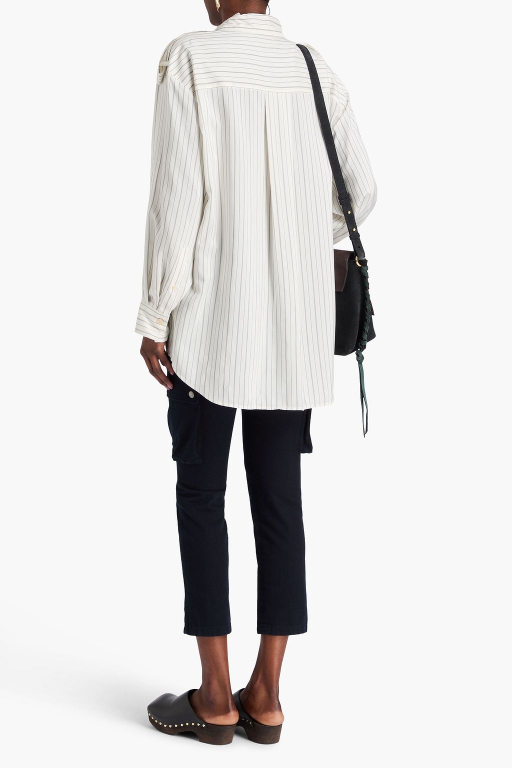 ISABEL MARANT Gestreiftes Hemd „Sylvine“ aus Satin aus einer Seiden-Cupromischung