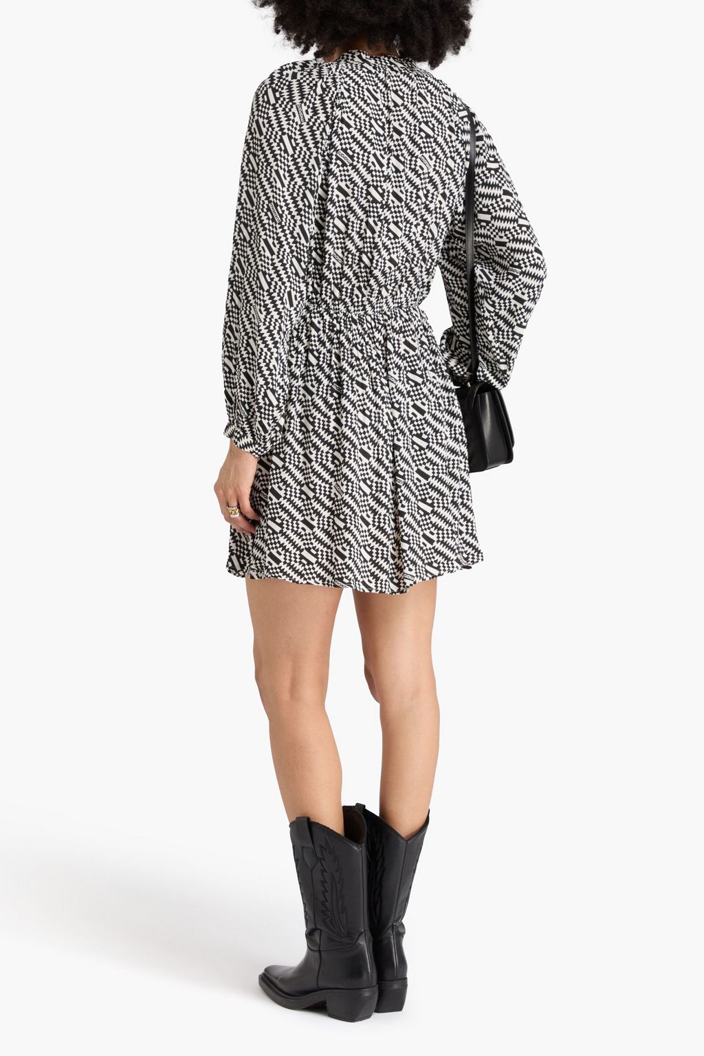 MARANT ÉTOILE Bedrucktes Minikleid „Amandine“ aus Krepon