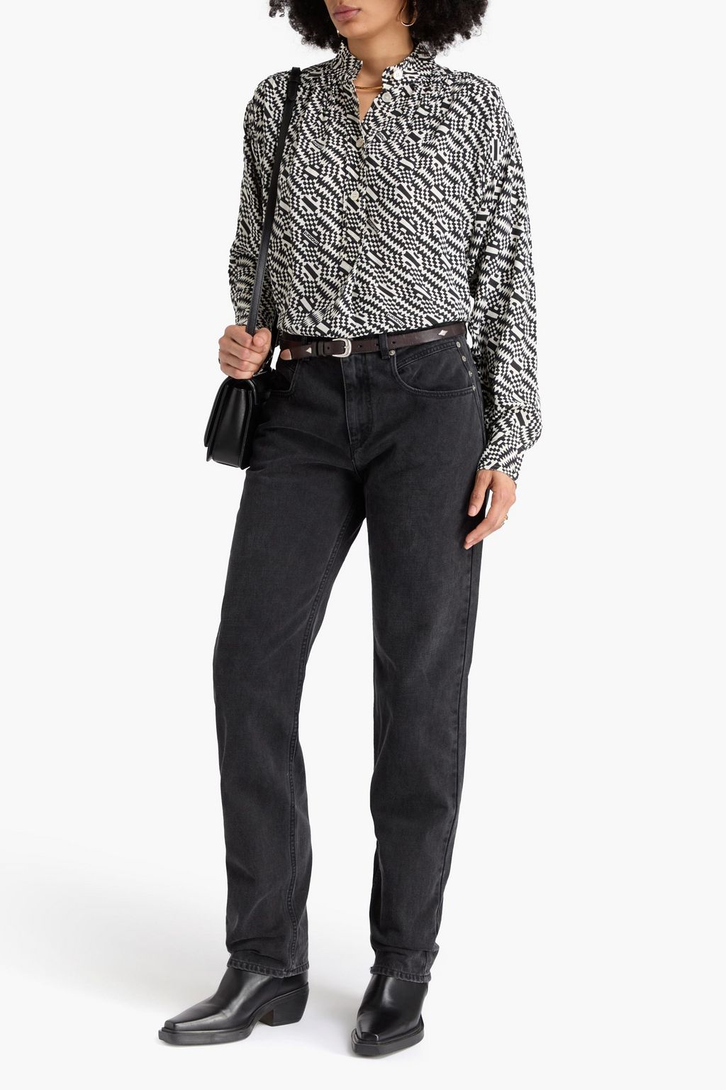 MARANT ÉTOILE Bluse „Berangere“ aus Krepon mit Print