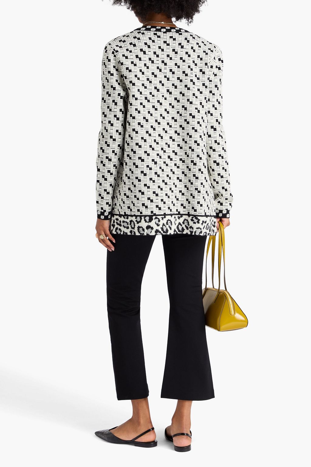 DIANE VON FURSTENBERG Korbin jacquard-knit wool-blend cardigan