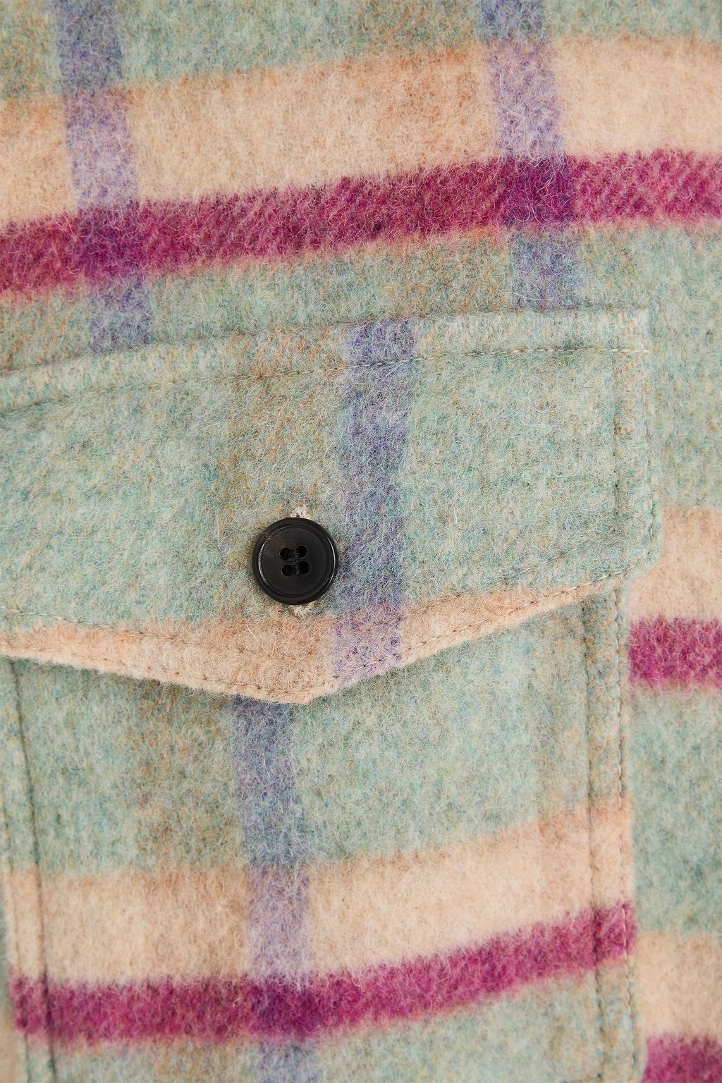 MARANT ÉTOILE 체크 울 혼방 플란넬 셔츠 재킷