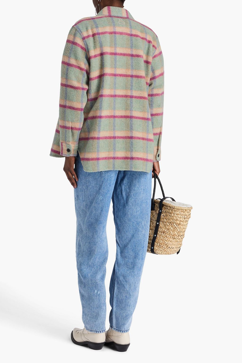 MARANT ÉTOILE 체크 울 혼방 플란넬 셔츠 재킷