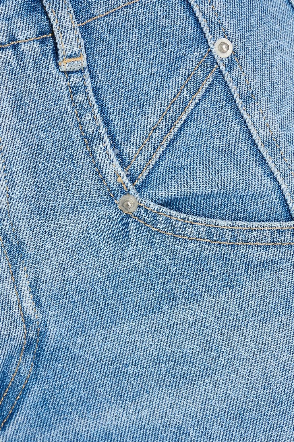 ISABEL MARANT クロップド ハイライズ スキニージーンズ 色あせ加工