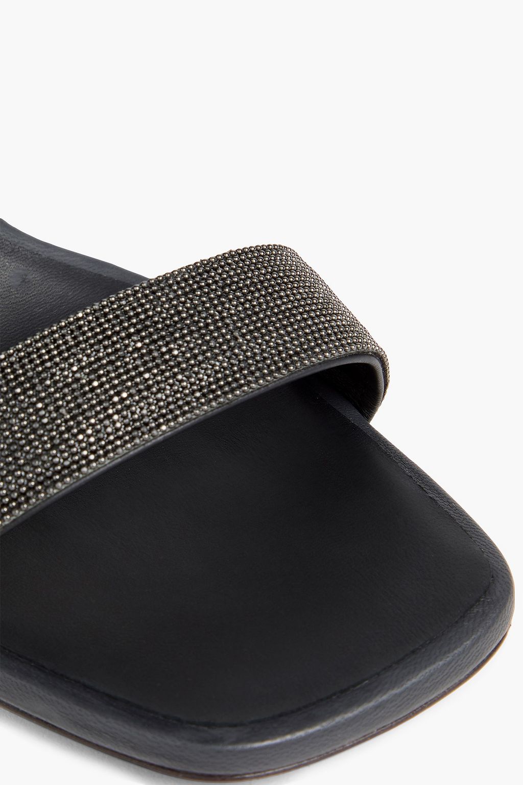 BRUNELLO CUCINELLI Bead-embellished leather sandals