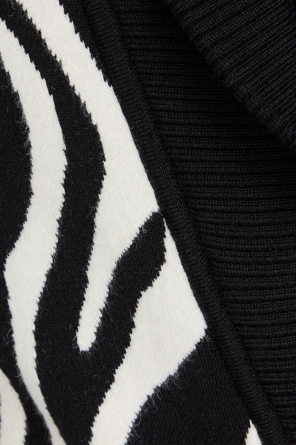 DIANE VON FURSTENBERG Lee belted jacquard-knit cardigan