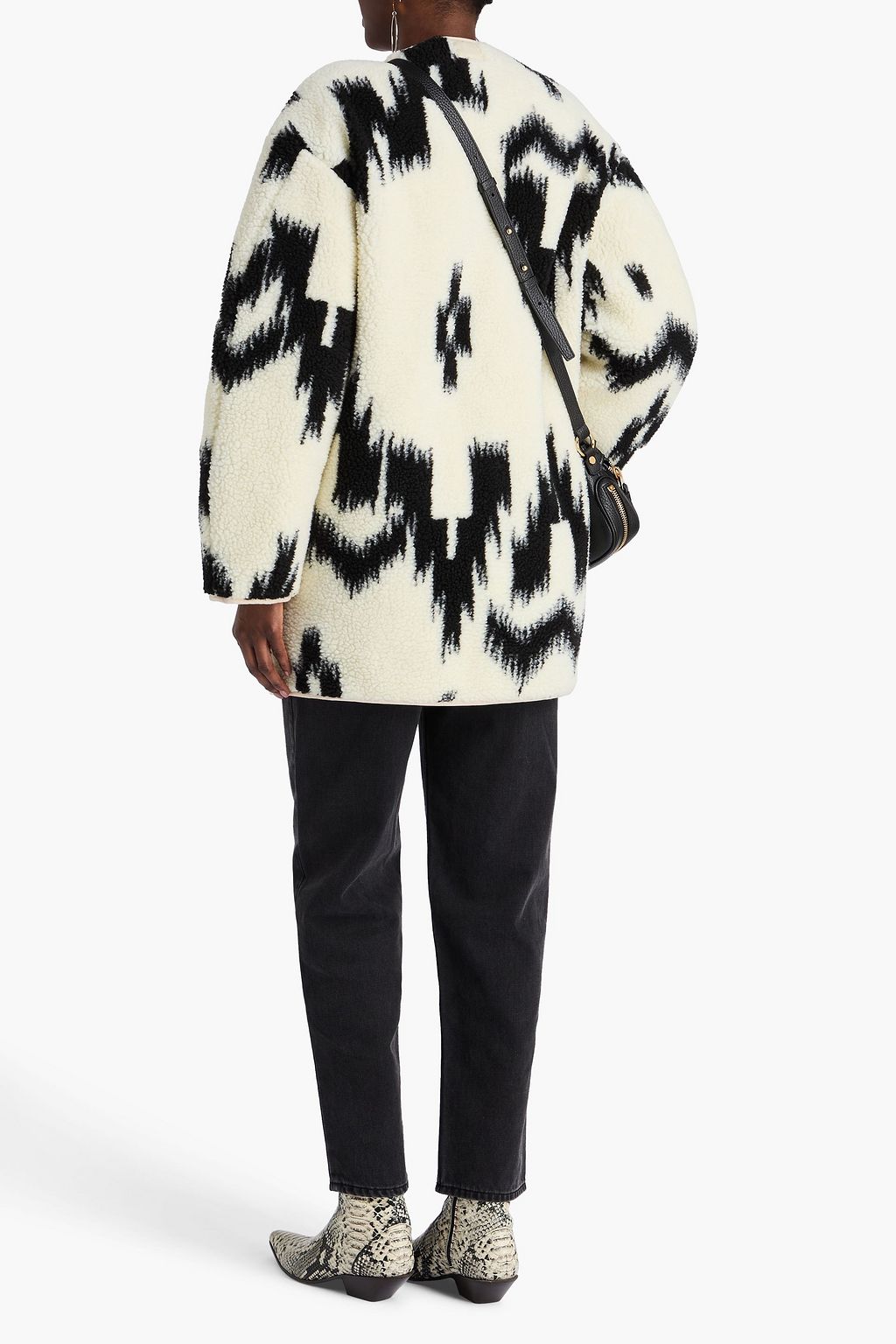 MARANT ÉTOILE Himemma reversible printed teddy fleece coat