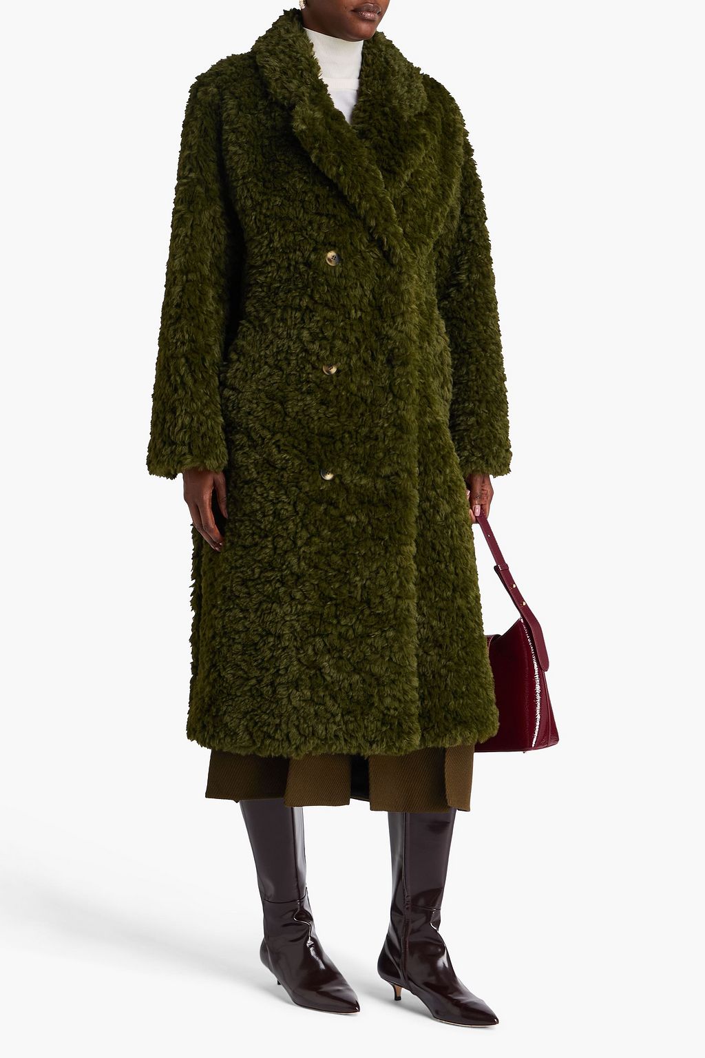DIANE VON FURSTENBERG Melanie double-breasted plush coat