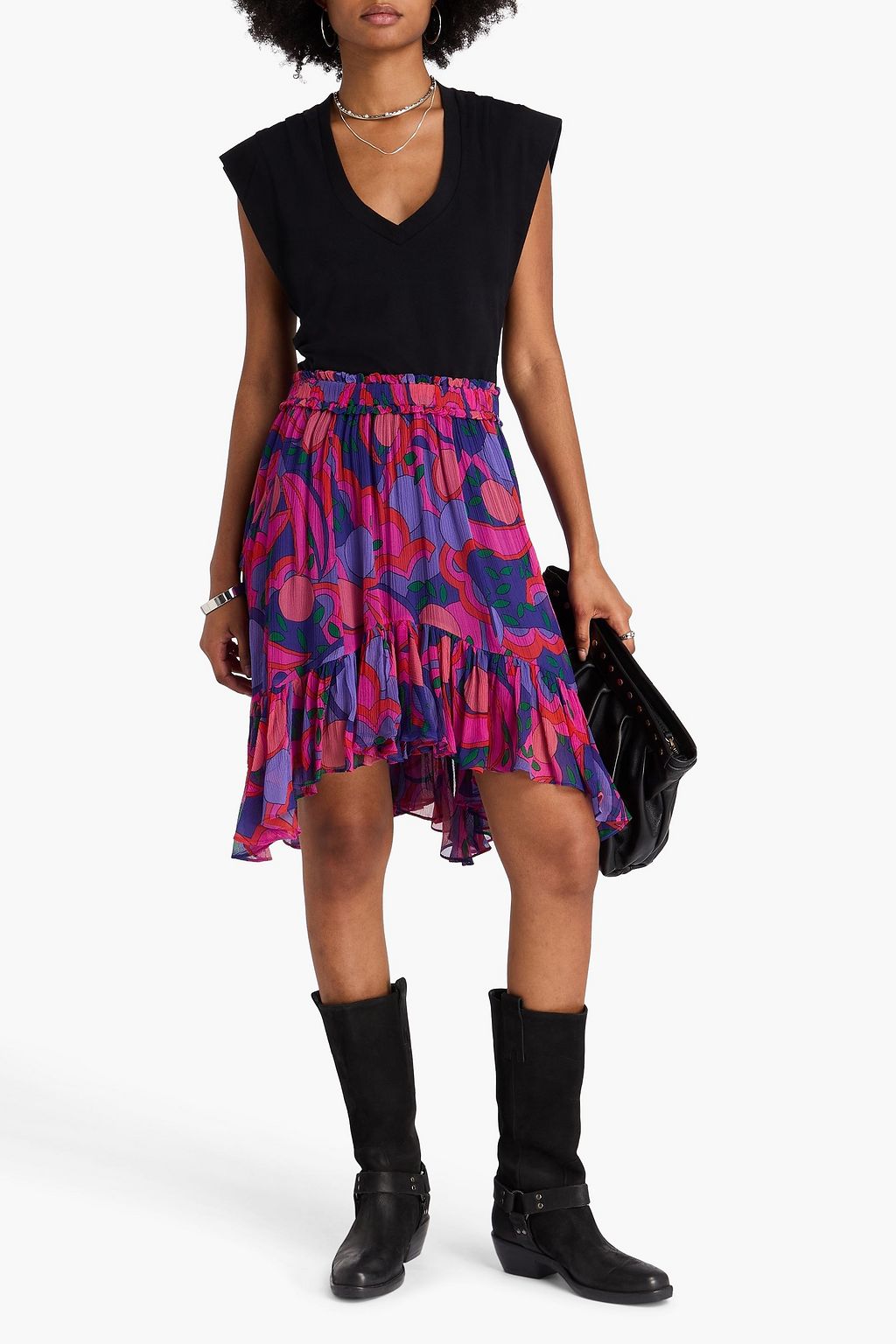 ISABEL MARANT シルクジョーゼット プリント入り