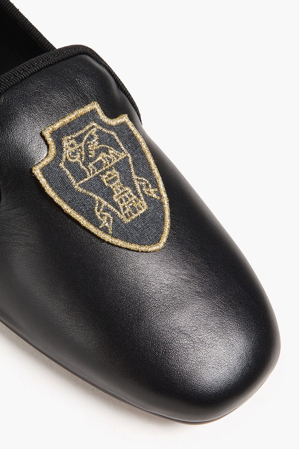 BRUNELLO CUCINELLI 자수 장식 가죽 로퍼