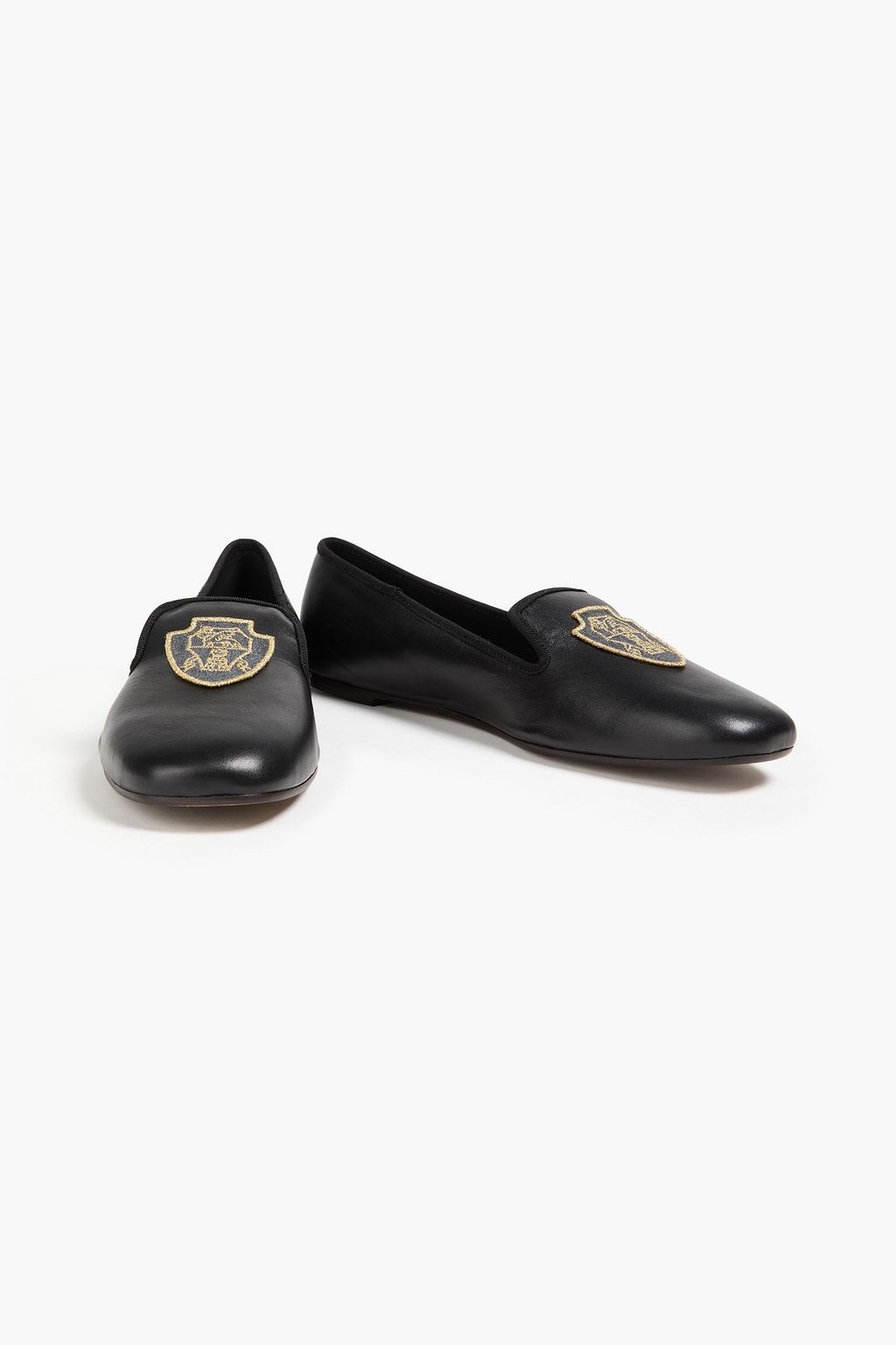 BRUNELLO CUCINELLI 자수 장식 가죽 로퍼