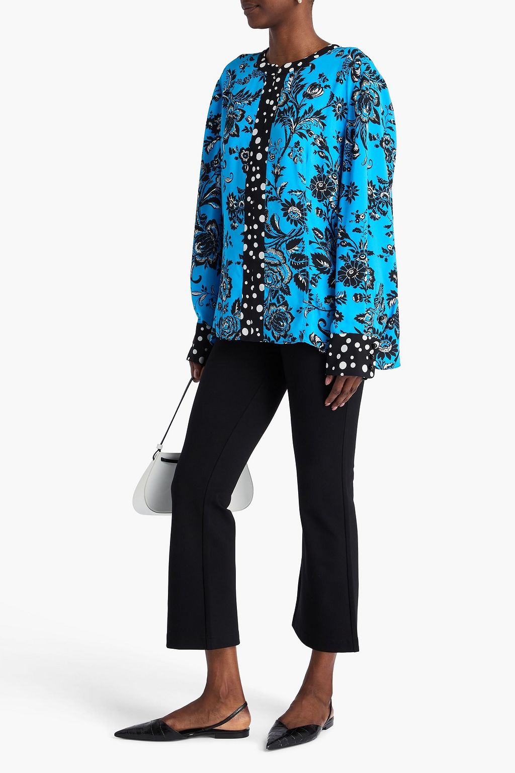 DIANE VON FURSTENBERG クレープ トップス フローラルプリント