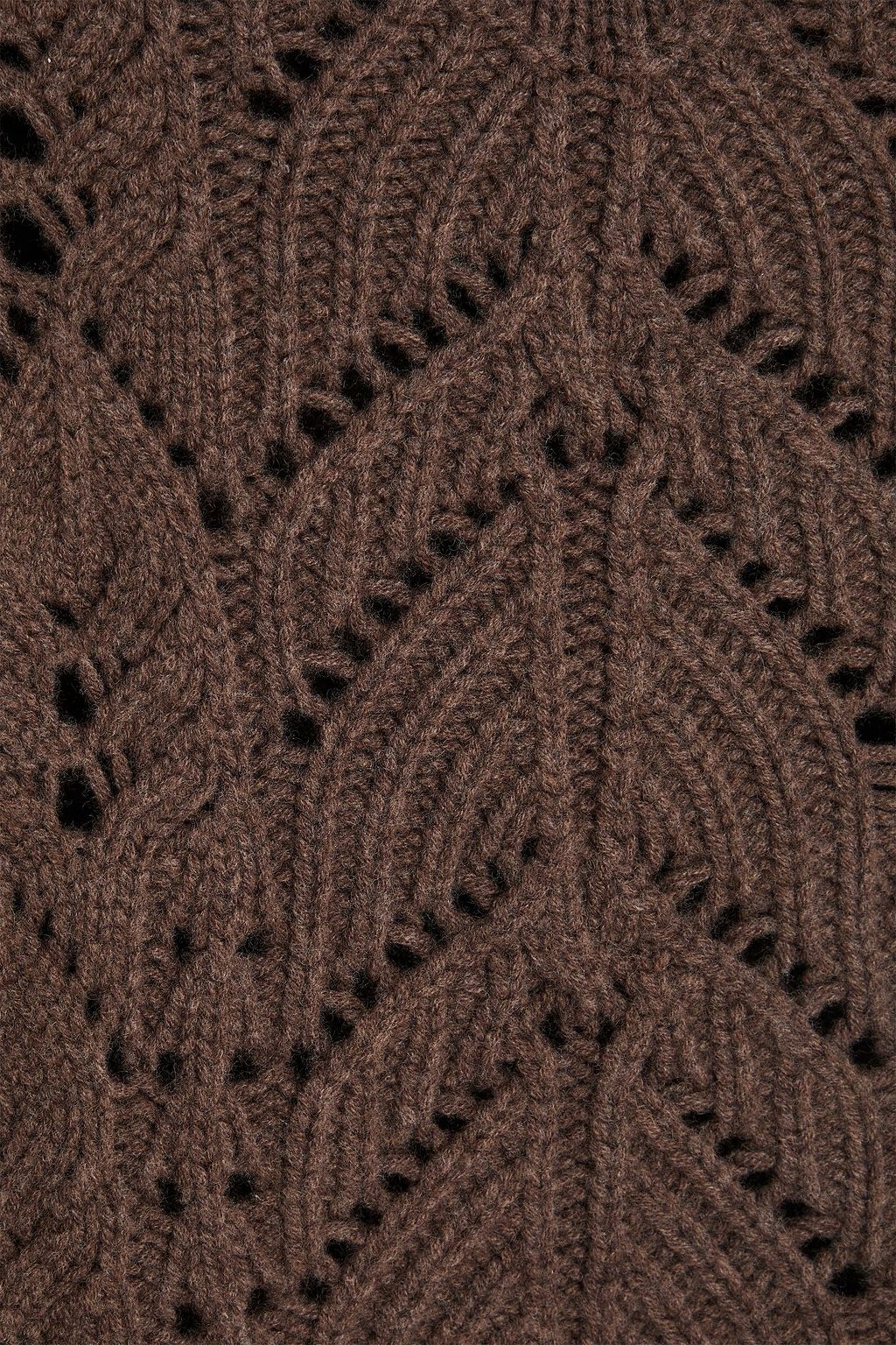 LOULOU STUDIO Gustavia pointelle-knit wool and cashmere-blend turtleneck sweater